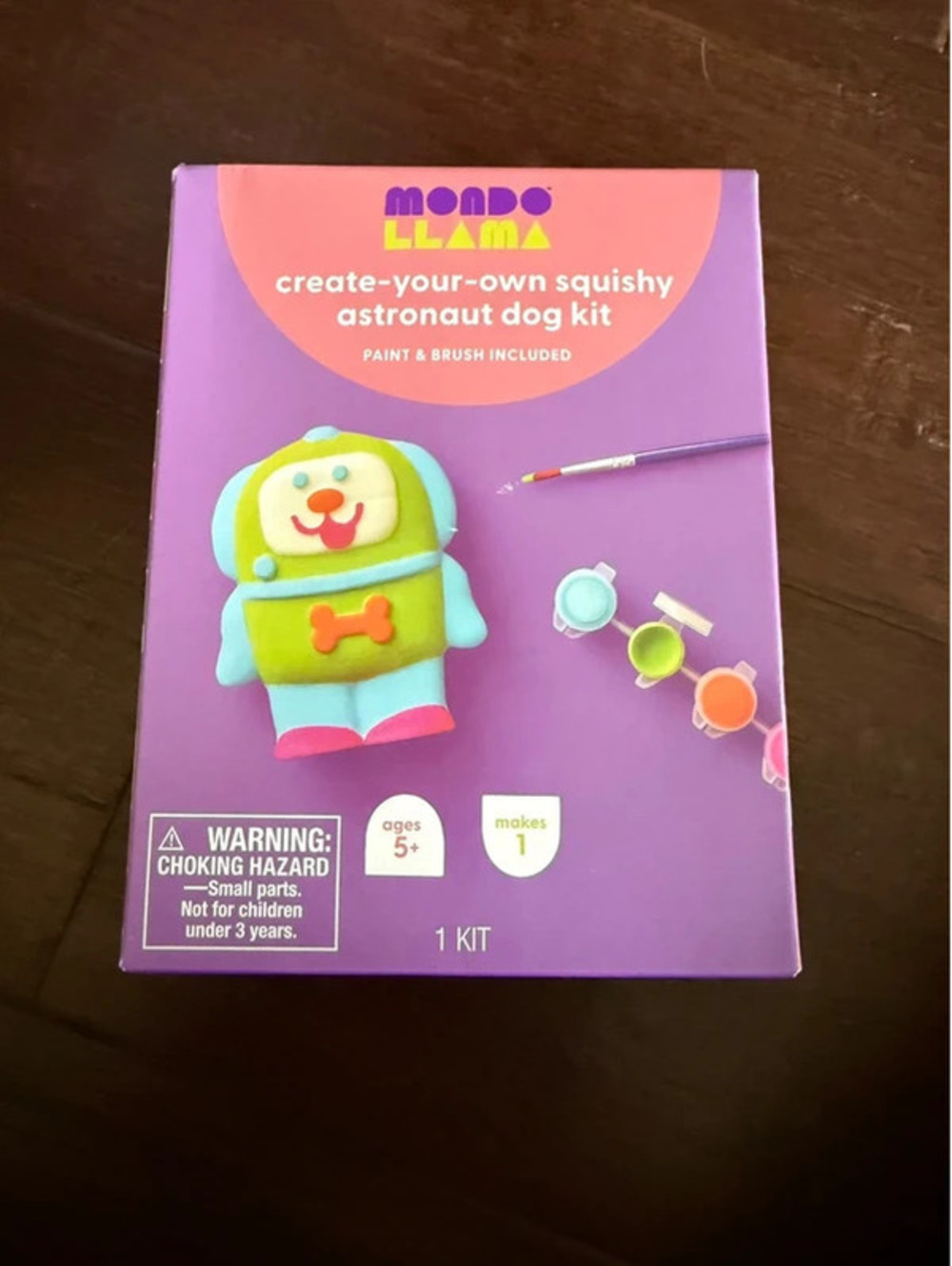 New Mondo Llama Paint-Your-Own Squishy Astronaut Dog Kit